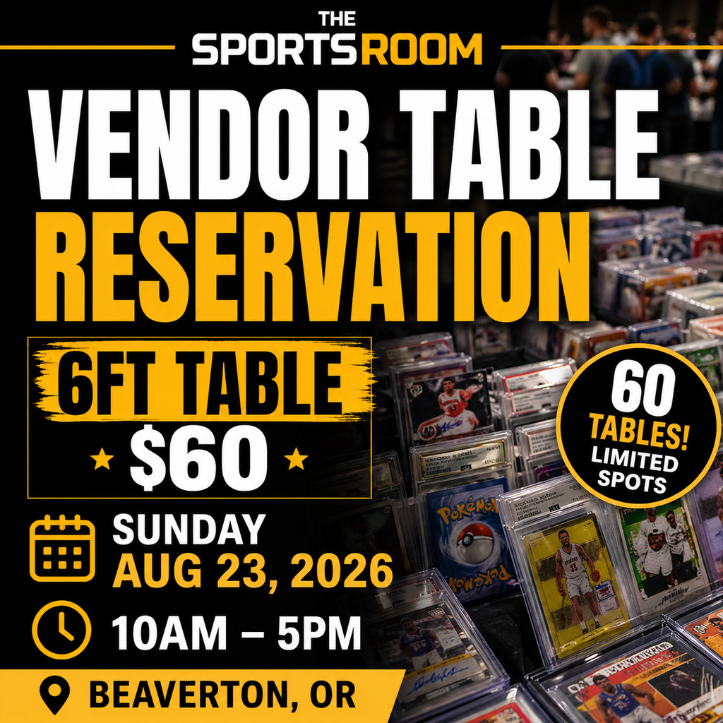 6ft Card Show Vendor Table Reservation (8/23/26 10AM-5PM)