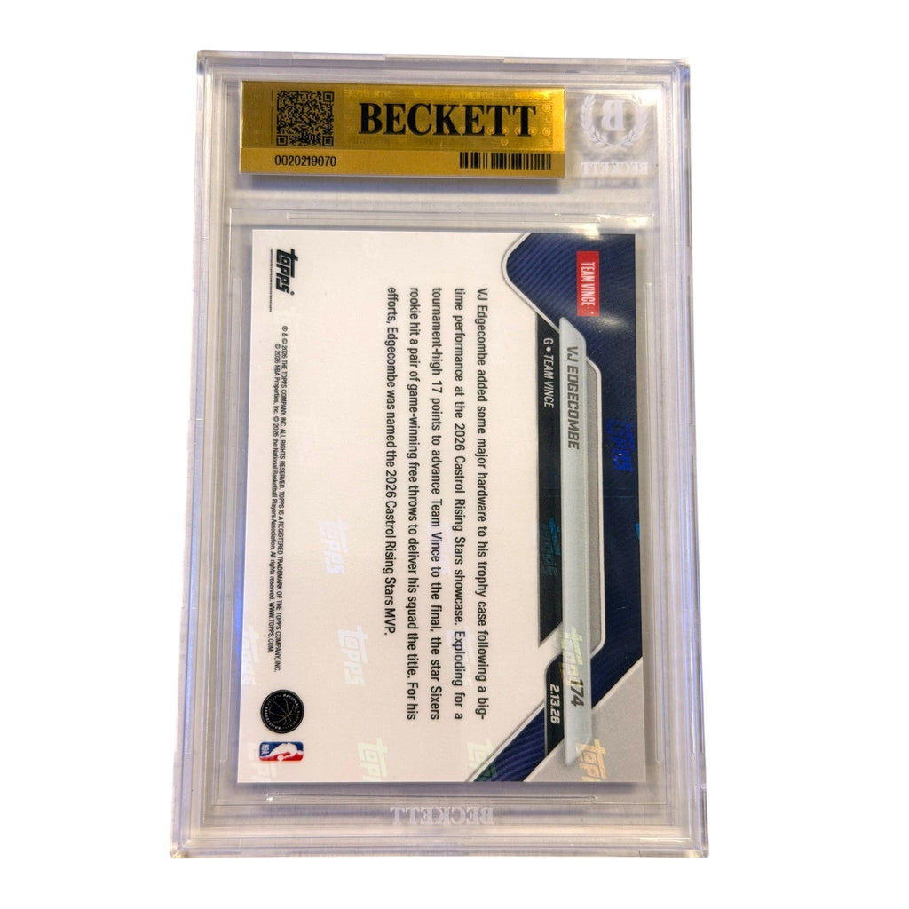 2025-26 TOPPS NOW #174 VJ EDGECOMBE /3562 BGS 10 PRISTINE (SY)