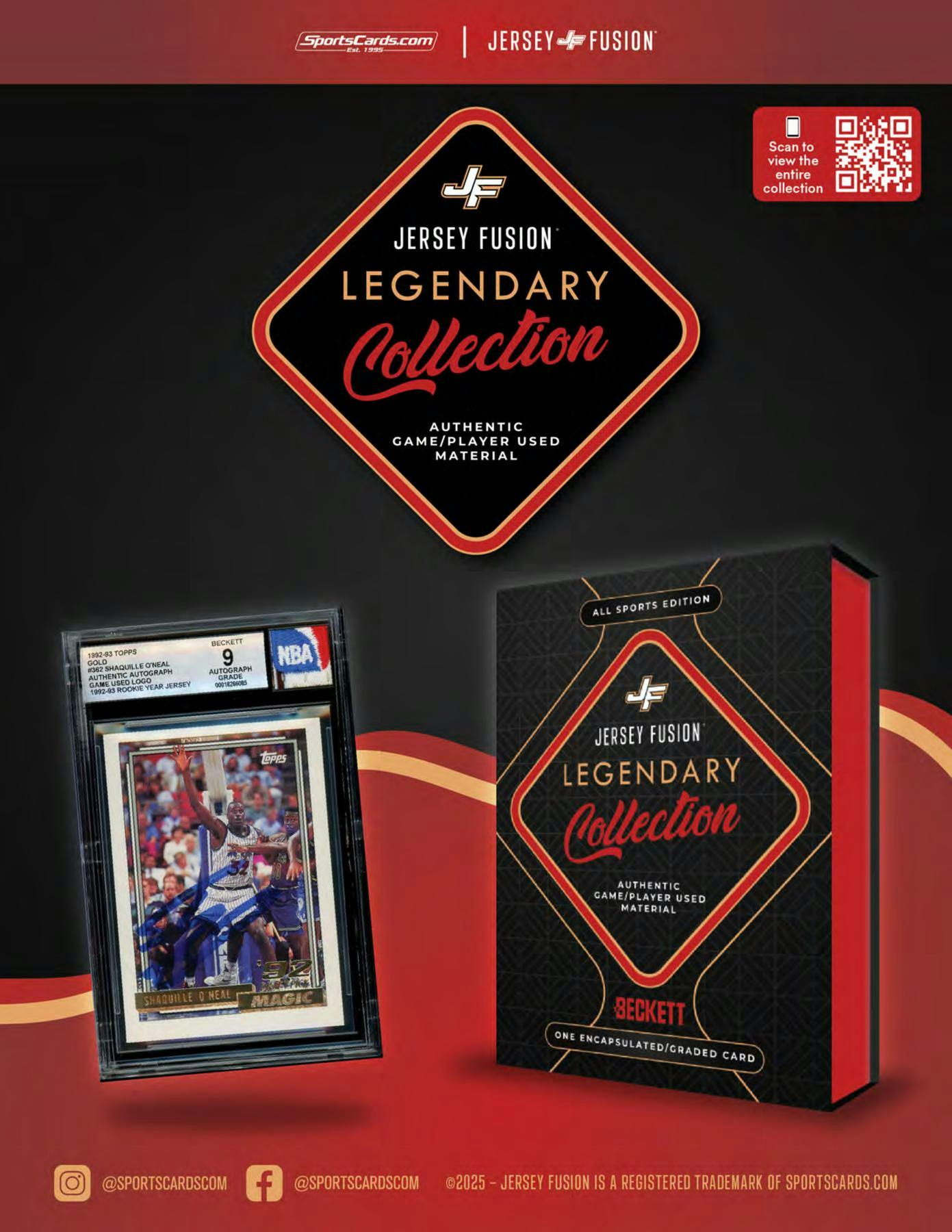2025 Jersey Fusion Legendary Collection 5-Pack Hobby Box (12/17)