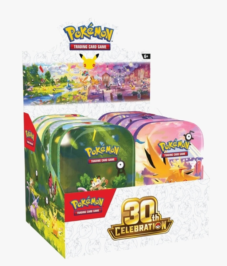 Pokémon TCG: 30th Celebration Mini Tin Display (Presell 10/2/26)