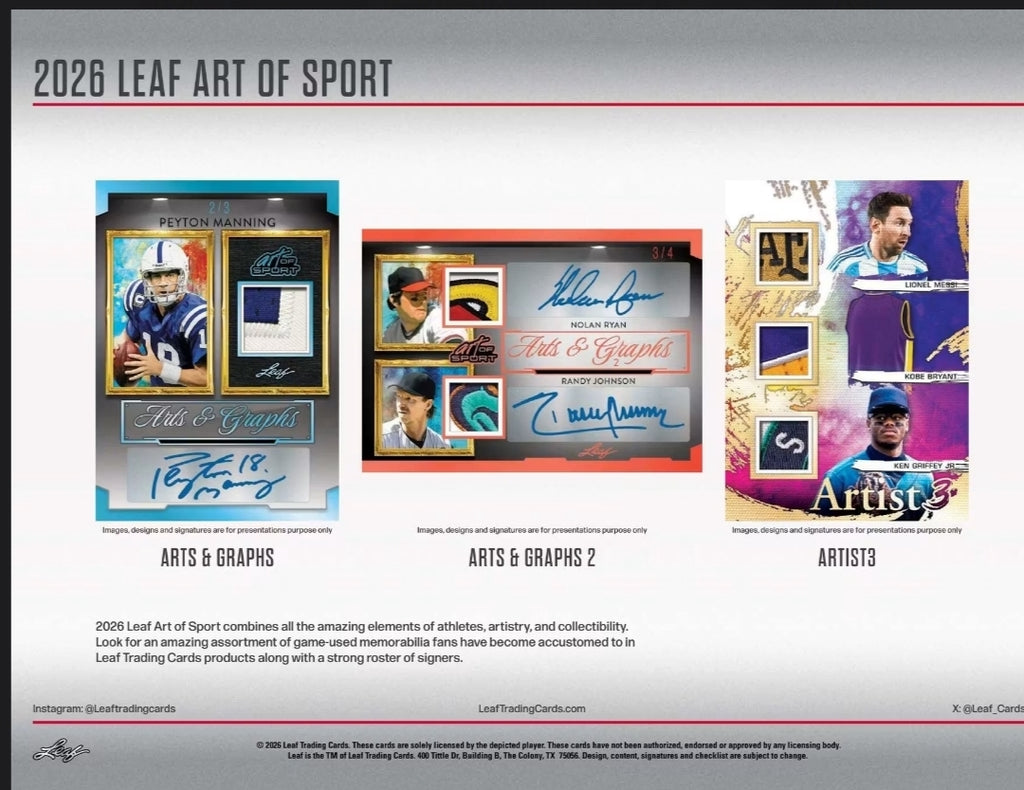 2026 Leaf Art of Sport Hobby Box (7/26/26)