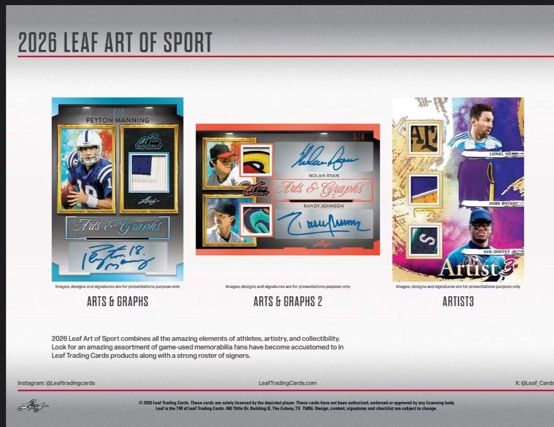 2026 Leaf Art of Sport Hobby Box (7/26/26)