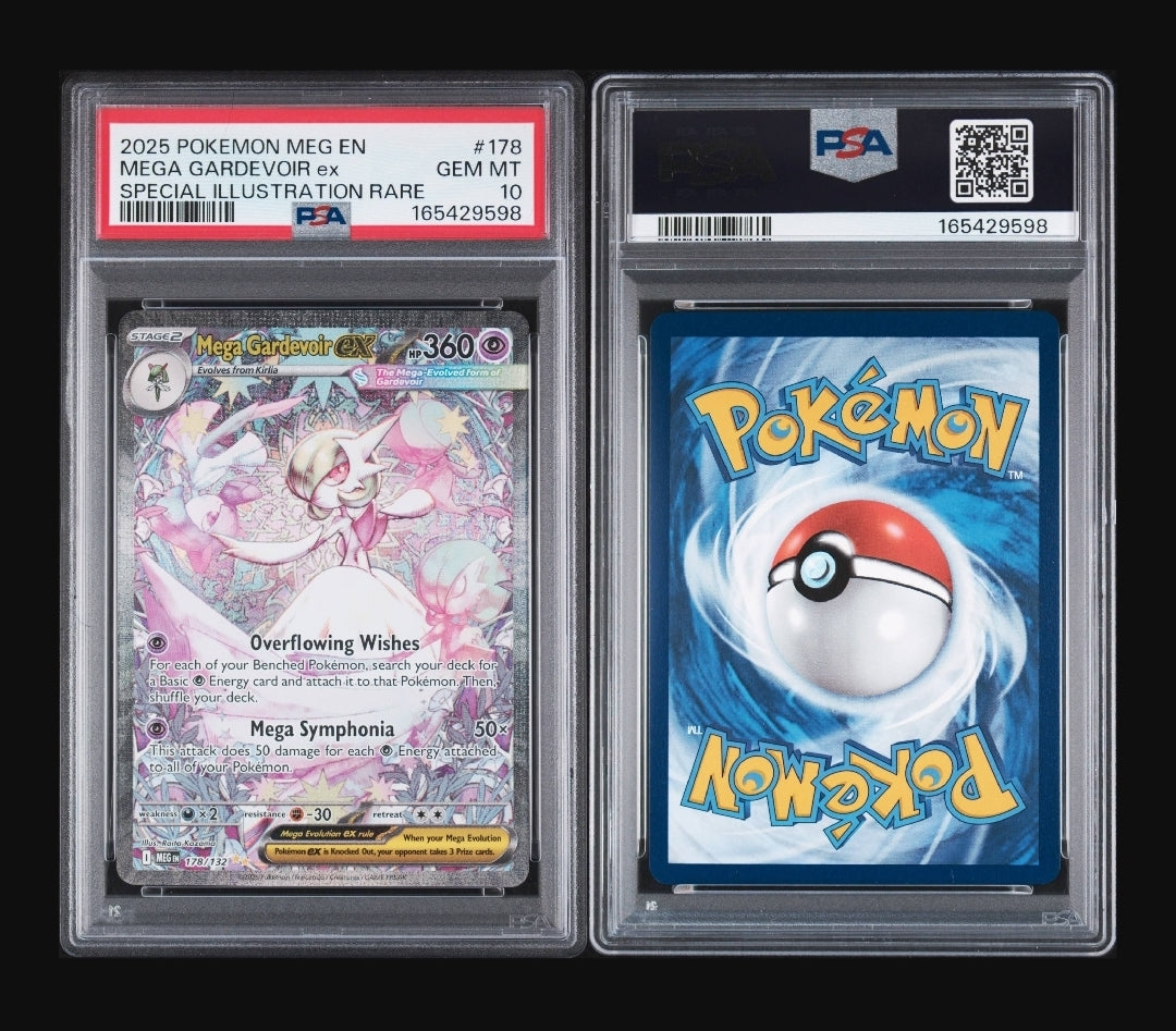 2025 POKEMON MEG EN-MEGA EVOLUTION #178 MEGA GARDEVOIR EX SPECIAL ILLUSTRATION RARE PSA 10