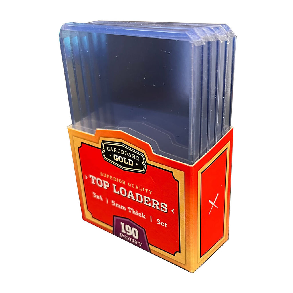 CBG Top Loaders for 190pt Thick Trading Cards (5ct Pack)