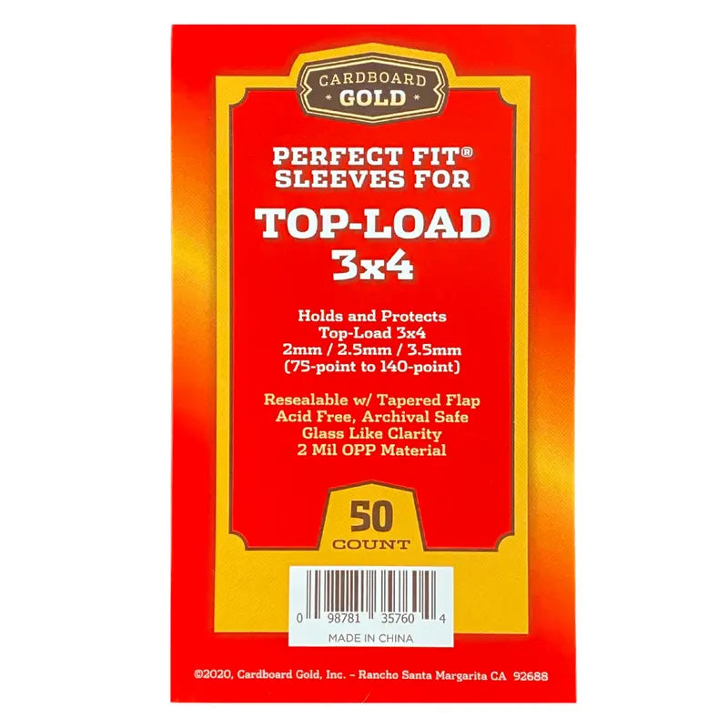 CBG Perfect Fit Resealable Sleeves for 75pt-140pt Cards (50ct Pack)