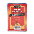 CBG Card Saver 1 Semi-Rigid Protective Sleeves (3-5/6”x4-7/8”) (50ct Pack)