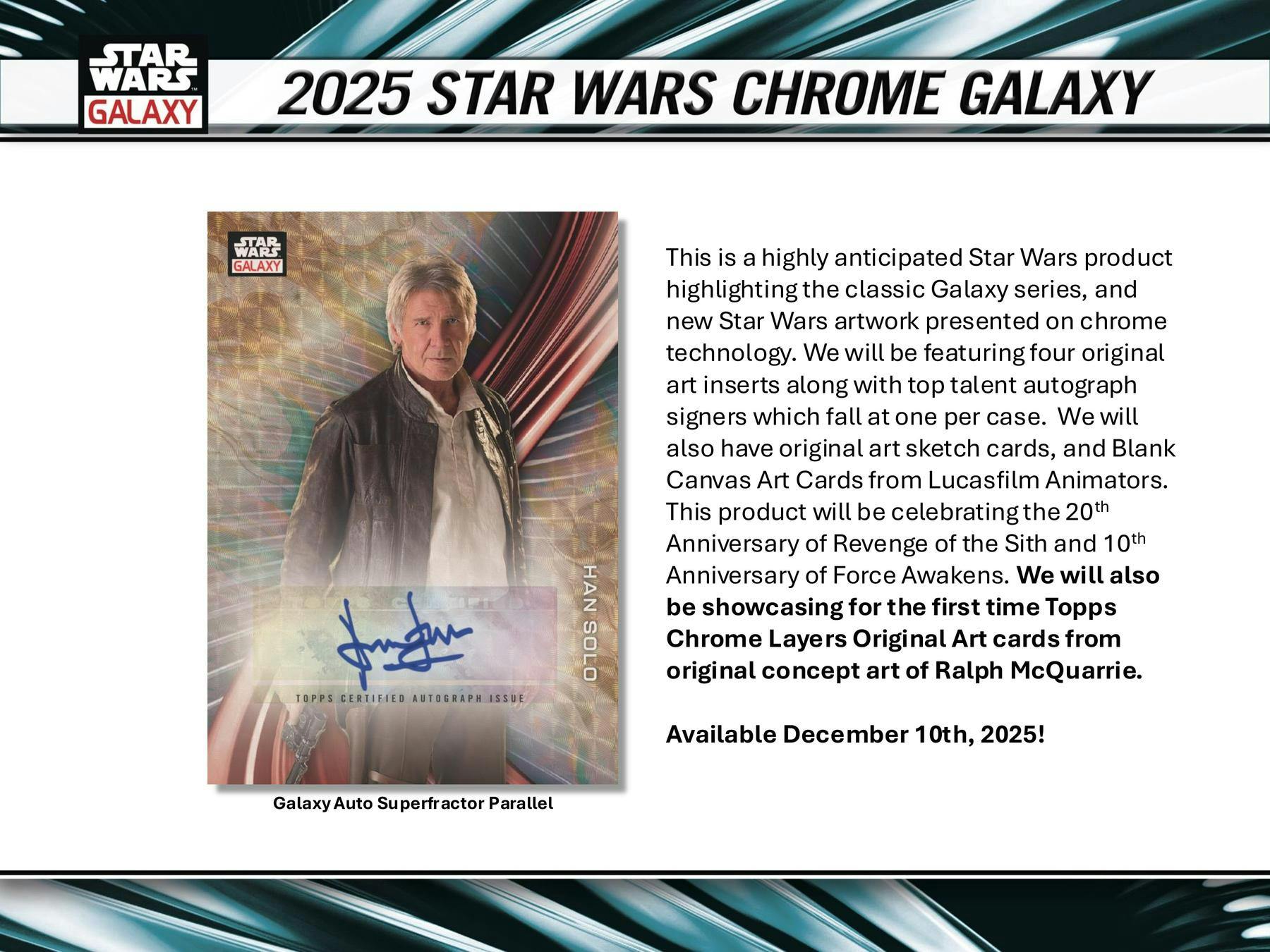 2025 Topps Star Wars Chrome Galaxy Hobby Box (12/10)