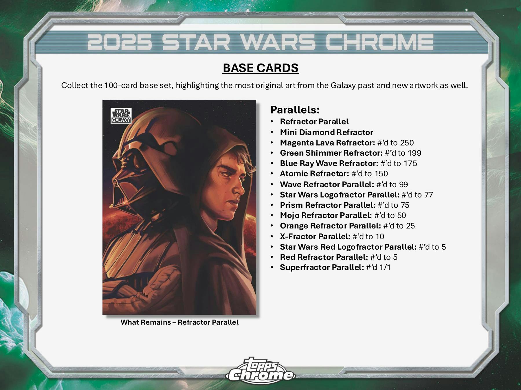 2025 Topps Star Wars Chrome Galaxy Hobby Box (12/10)